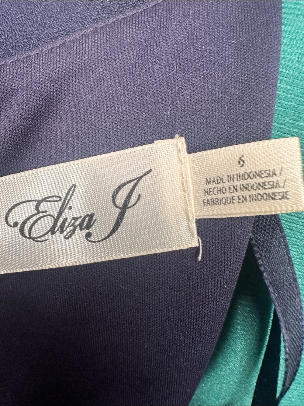 Eliza J Navy tailored Short-Sleeve Fit & Flare Midi Dress - Picture 7 of 9